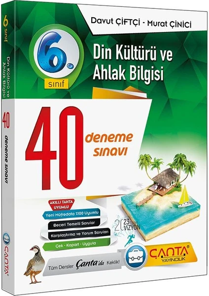 Çanta Yayınları 6.Sınıf Din Kültürü ve Ahlak Bilgisi 40 Deneme Sınavı