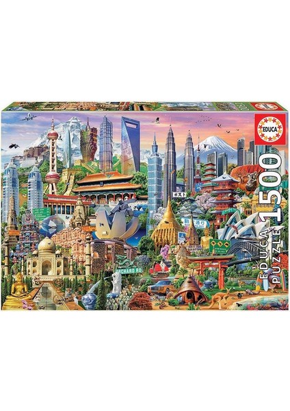 Asia Landmarks 1500 Parça Puzzle NO.17979