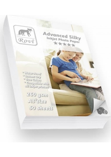 Rovi Advanced Ipek Fotoğraf Kağıdı 260GSM 50YP A3+