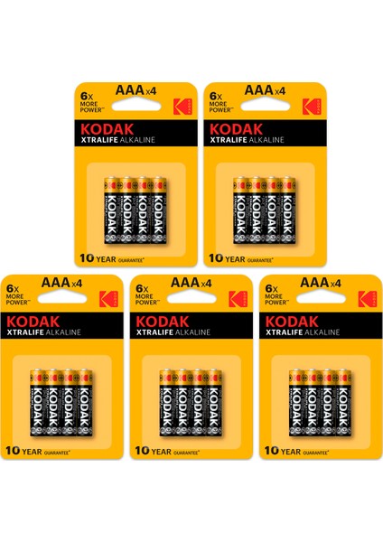 Xtralife Alkalin (5x4) 20 Adet - Alkalin Ince Pil