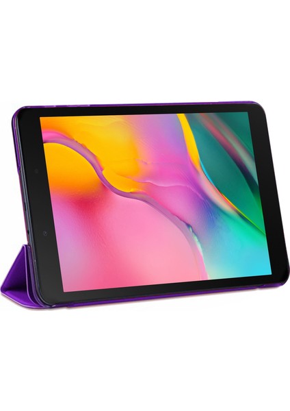 Samsung Galaxy Tab A 8'' T290 Smart Case ve Arka Kılıf Mor