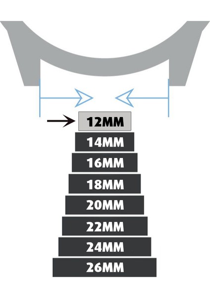 Deri Saat Kordonu 12mm