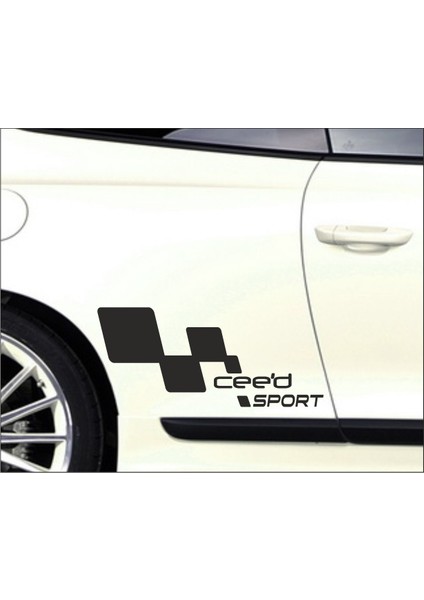 Kia Ceed Kapı Yanı Sport Yazıları Sağ-Sol 2 Adet Siyah