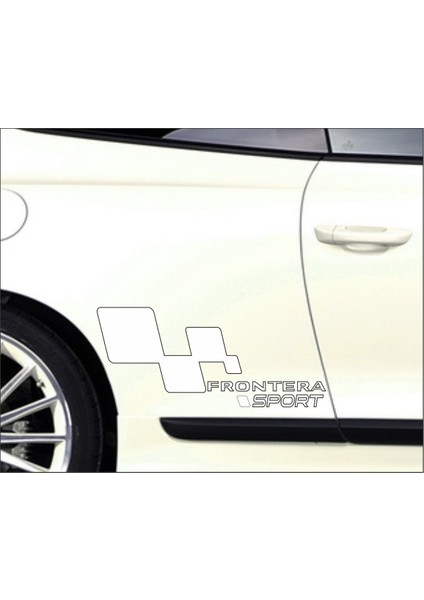 Opel Frontera Kapı Yanı Sport Yazıları Sağ-Sol 2 Adet Beyaz