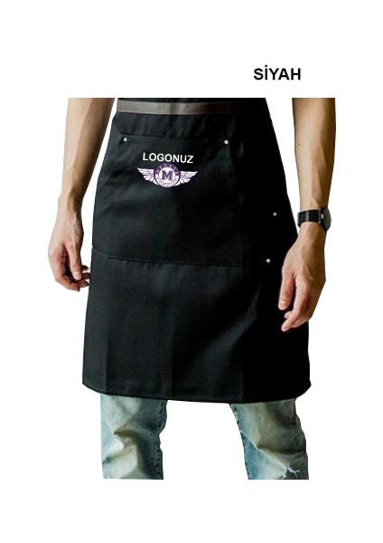 Nakışlı Belden Mutfak İş Önlüğü Barista Master Chef Garson Kuaför Tattoo Önlük