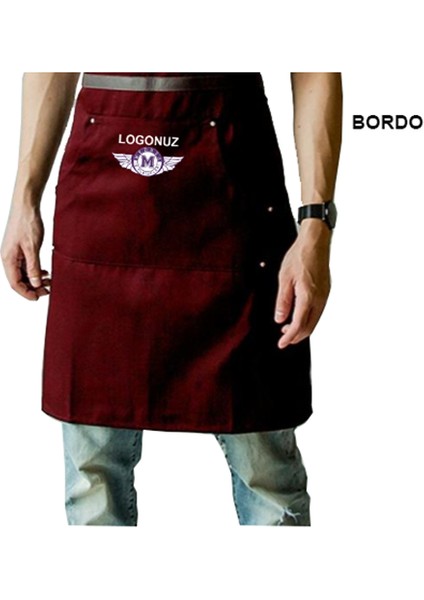 Nakışlı Belden Mutfak İş Önlüğü Barista Master Chef Garson Kuaför Tattoo Önlük