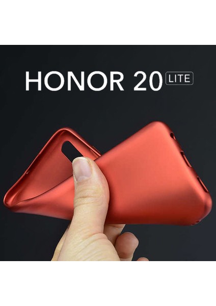 Matte Silicone Huawei Honor 20 Lite Kılıf Rose Gold