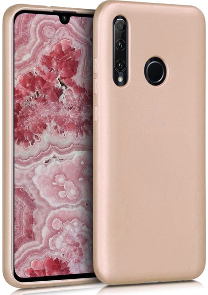 Matte Silicone Huawei Honor 20 Lite Kılıf Gold