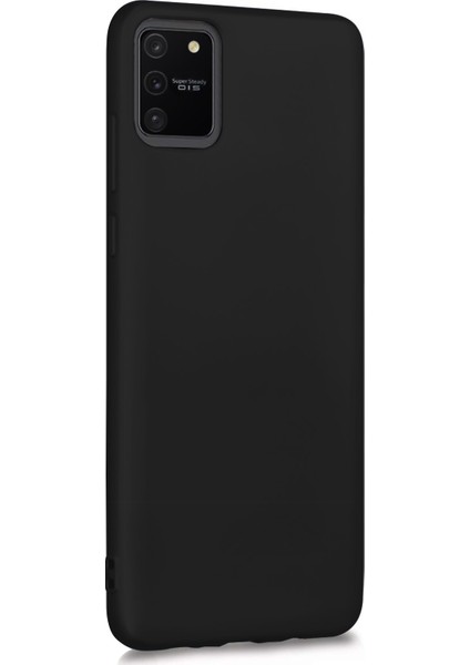 Matte Silicone Samsung Galaxy A91 Kılıf Siyah