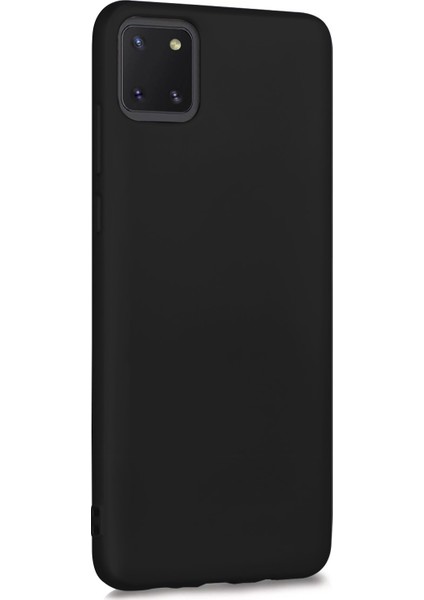 Matte Silicone Samsung Galaxy A81 Kılıf Siyah