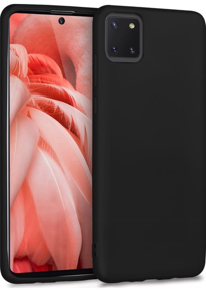 Matte Silicone Samsung Galaxy A81 Kılıf Siyah