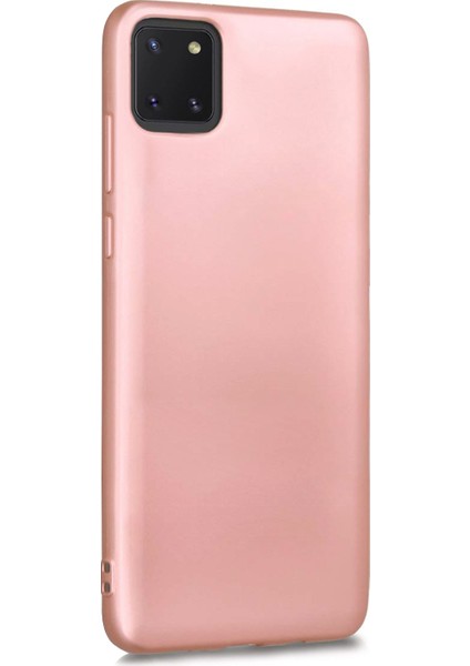 Matte Silicone Samsung Galaxy A81 Kılıf Rose Gold