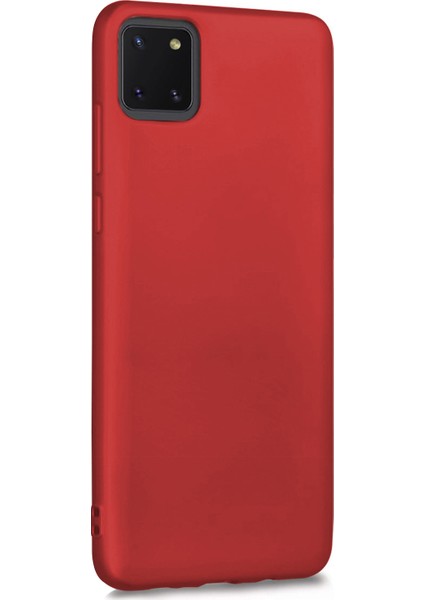 Matte Silicone Samsung Galaxy A81 Kılıf Kırmızı