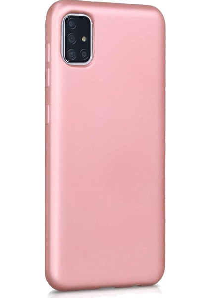 Matte Silicone Samsung Galaxy A71 Kılıf Rose Gold