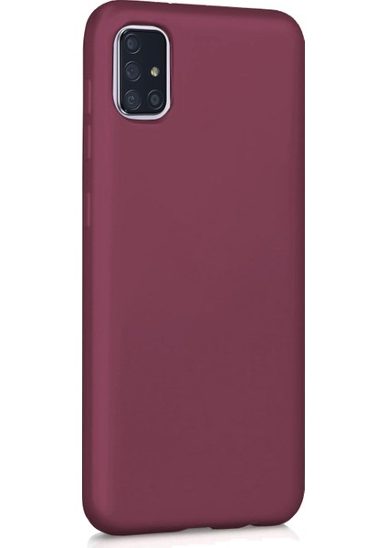 Matte Silicone Samsung Galaxy A71 Kılıf Mor