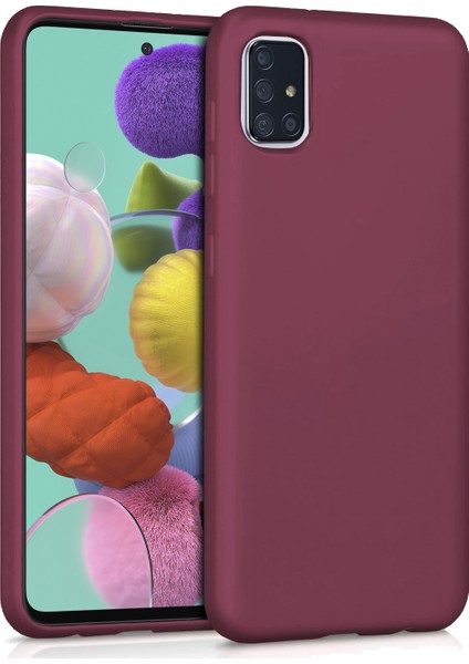 Matte Silicone Samsung Galaxy A71 Kılıf Mor