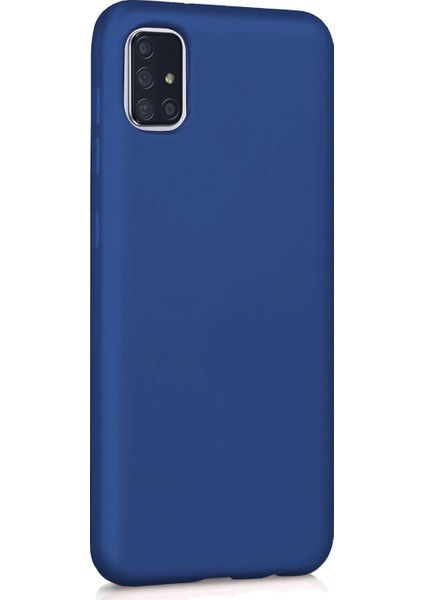 Matte Silicone Samsung Galaxy A71 Kılıf Lacivert