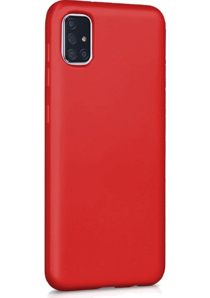 Matte Silicone Samsung Galaxy A71 Kılıf Kırmızı