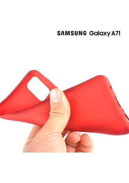 Matte Silicone Samsung Galaxy A71 Kılıf Kırmızı