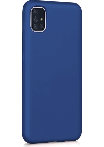 Matte Silicone Samsung Galaxy A51 Kılıf Lacivert