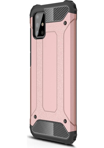 Samsung Galaxy A71 Kılıf Rugged Armor Rose Gold
