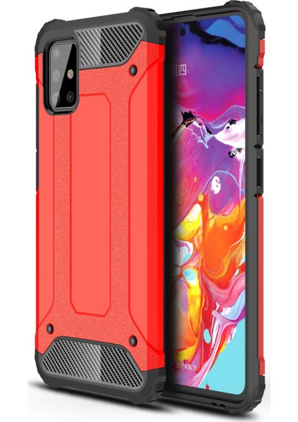 Samsung Galaxy A51 Kılıf Rugged Armor Kırmızı