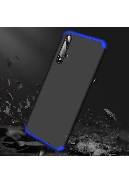 Huawei Honor 20 Kılıf Double Dip 360 Derece Koruma Kırmızı