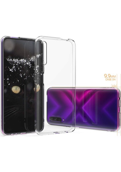 Huawei P Smart Pro Kılıf Transparent Soft Beyaz