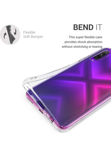 Huawei P Smart Pro Kılıf Transparent Soft Beyaz