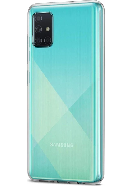 Samsung Galaxy A71 Kılıf Transparent Soft Beyaz