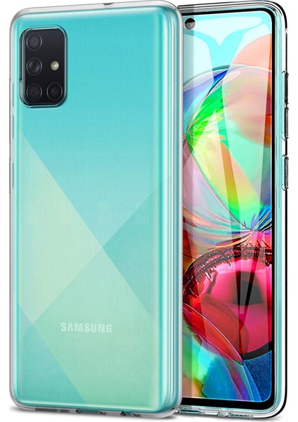 Samsung Galaxy A71 Kılıf Transparent Soft Beyaz