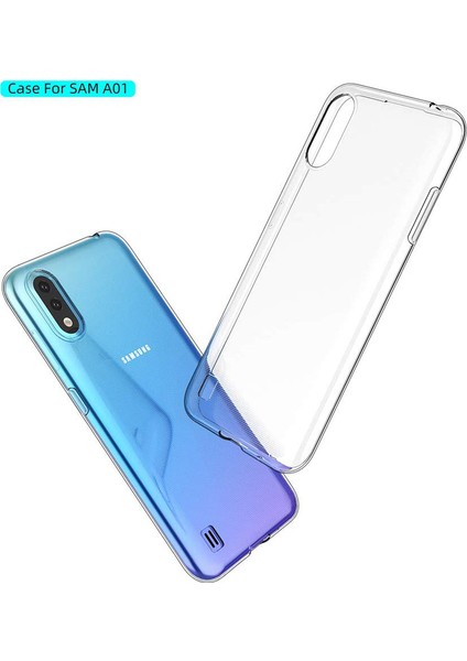 Samsung Galaxy A01 Kılıf Transparent Soft Beyaz