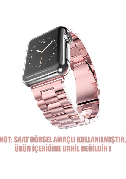 Apple Watch Uyumlu Series 3 38mm Metal Stainless Steel Kordon Rose Gold fiyatları