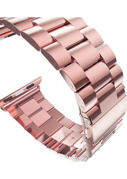Apple Watch Uyumlu Series 3 38mm Metal Stainless Steel Kordon Rose Gold modelleri