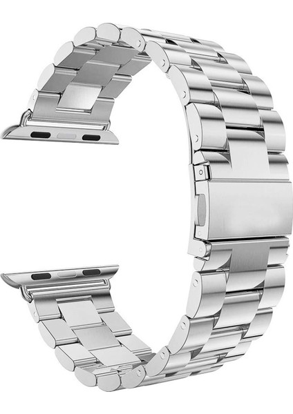 Apple Watch Uyumlu Series 3 38mm Metal Stainless Steel Kordon Gümüş