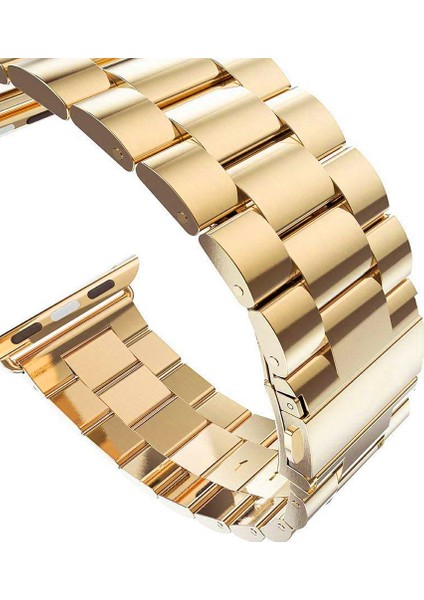 Apple Watch Uyumlu Series 3 38mm Metal Stainless Steel Kordon Gold modelleri