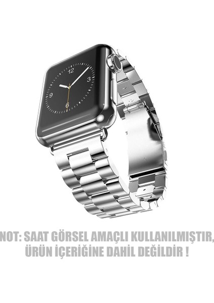 Apple Watch Uyumlu Series 5 44mm Metal Stainless Steel Kordon Gümüş fiyatları