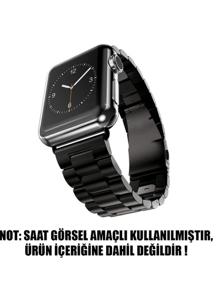Apple Watch Uyumlu Series 4 44mm Metal Stainless Steel Kordon Siyah fiyatları