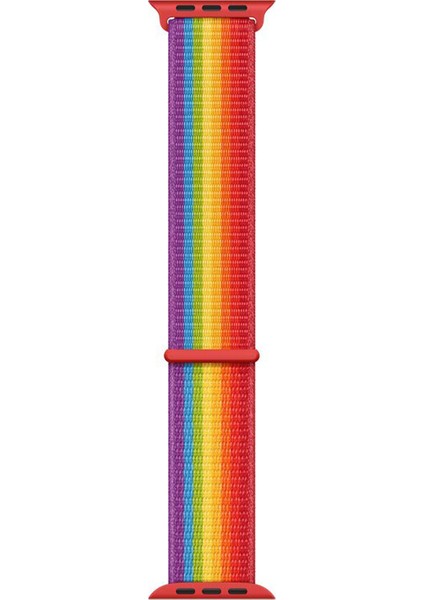 Apple Watch Uyumlu Series 4 44mm Hasırlı Kordon Woven Sport Loop Renkli