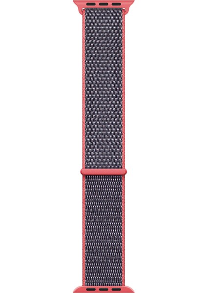 Apple Watch Uyumlu Series 4 44mm Hasırlı Kordon Woven Sport Loop Koyu Pembe