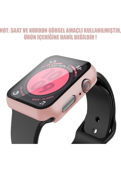 Apple Watch Uyumlu Series 3 38mm Kılıf Matte Premium Slim Ekran Koruyuculu Kılıf Rose Gold fiyatları