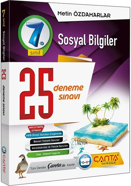 Çanta Yayınları 7.Sınıf Sosyal Bilgiler 25 Deneme Sınavı