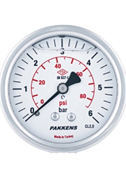 Arka Bağlantılı Paslanmaz Gliserinli Manometre 63 mm 25 Bar