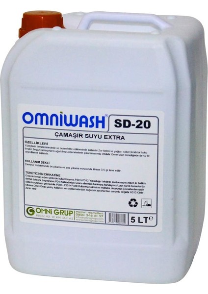 Çamaşır Suyu Extra 5 l Sd-20