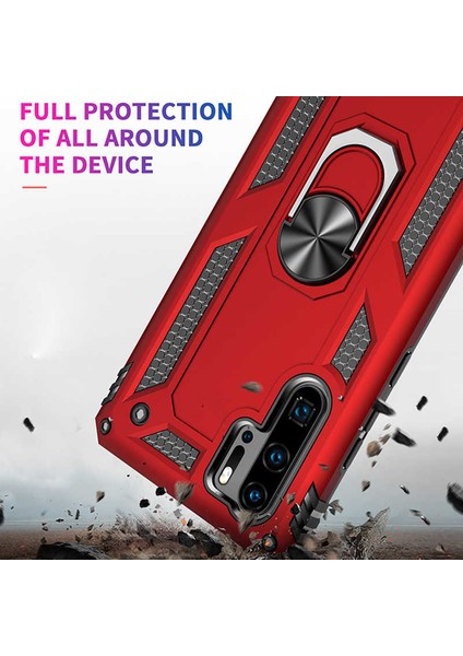 Xiaomi Mi Note 10 Pro Kılıf Shockproof Standlı Yüzük Tutuculu Mega Case Siyah - Vega100