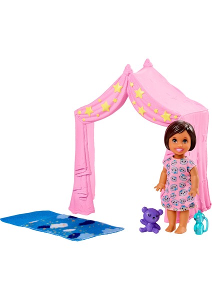 Bebek Bakıcısı Temalı Oyun Setleri - Pembe Çadırlı Oyun Alanı Seti FXG97