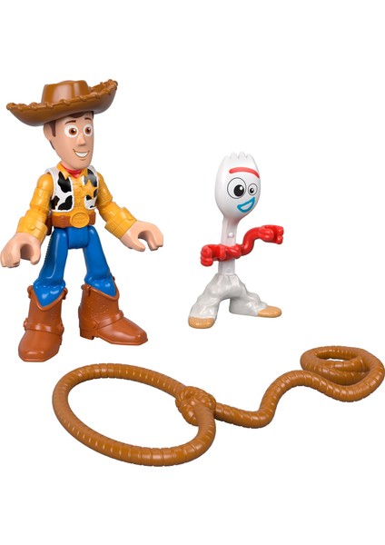 Disney·Pixar Toy Story 4 Koleksiyon Figürler, 2 Figürlü ve Aksesuarlı - Woody & Forky GBG90