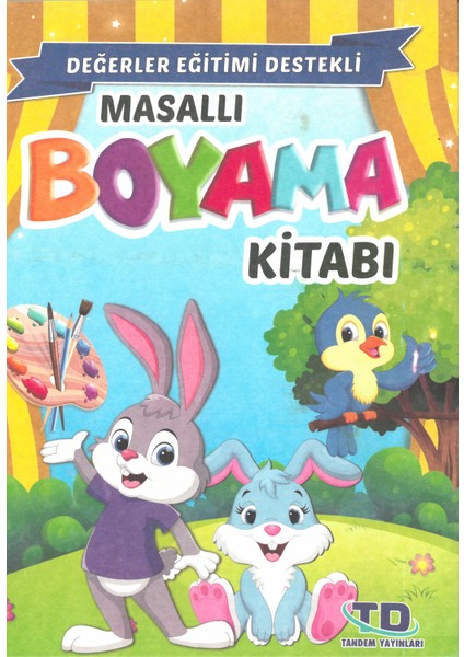 Masallı Boyama Kitabı 5'li Set (Değerler Eğitimi Destekli) - ( 3 - 6 Yaş ) modelleri