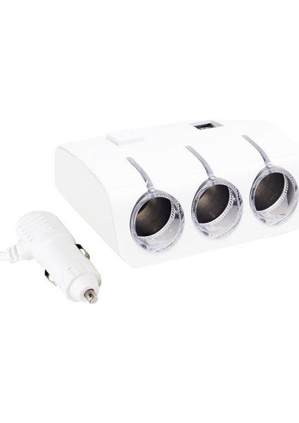 12-24V 2 x USB 3'lü Oto Çakmaklık Çoklayıcı