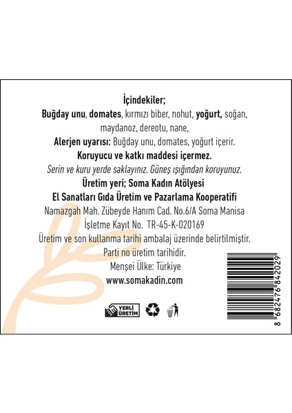 Klasik Tarhana Katkısız Ev Yapımı - 500 gr